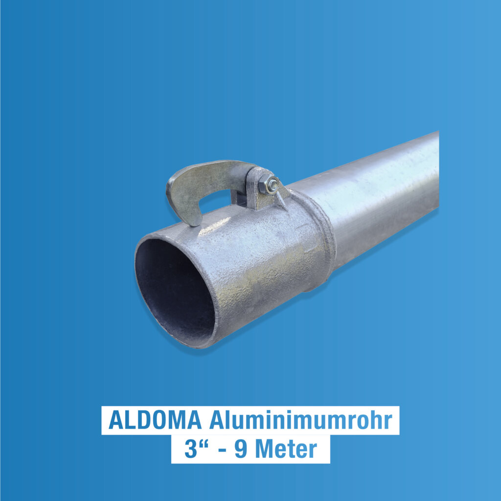 ALDOMA Alumniniumrohr 3", 9 Meter